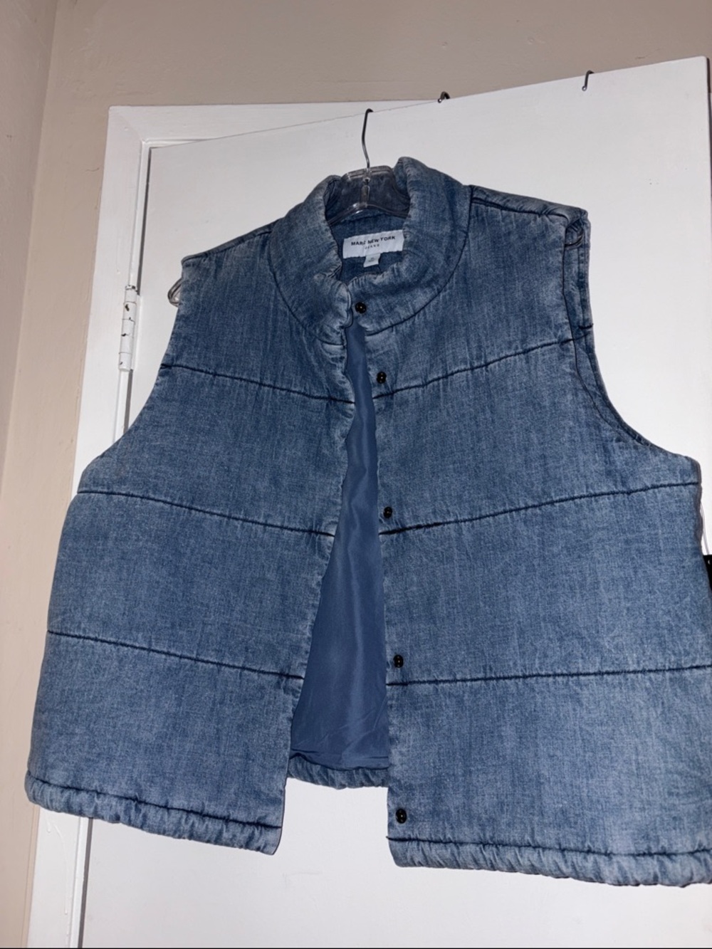 NEW Marc New York Denim Blue Puffer Vest